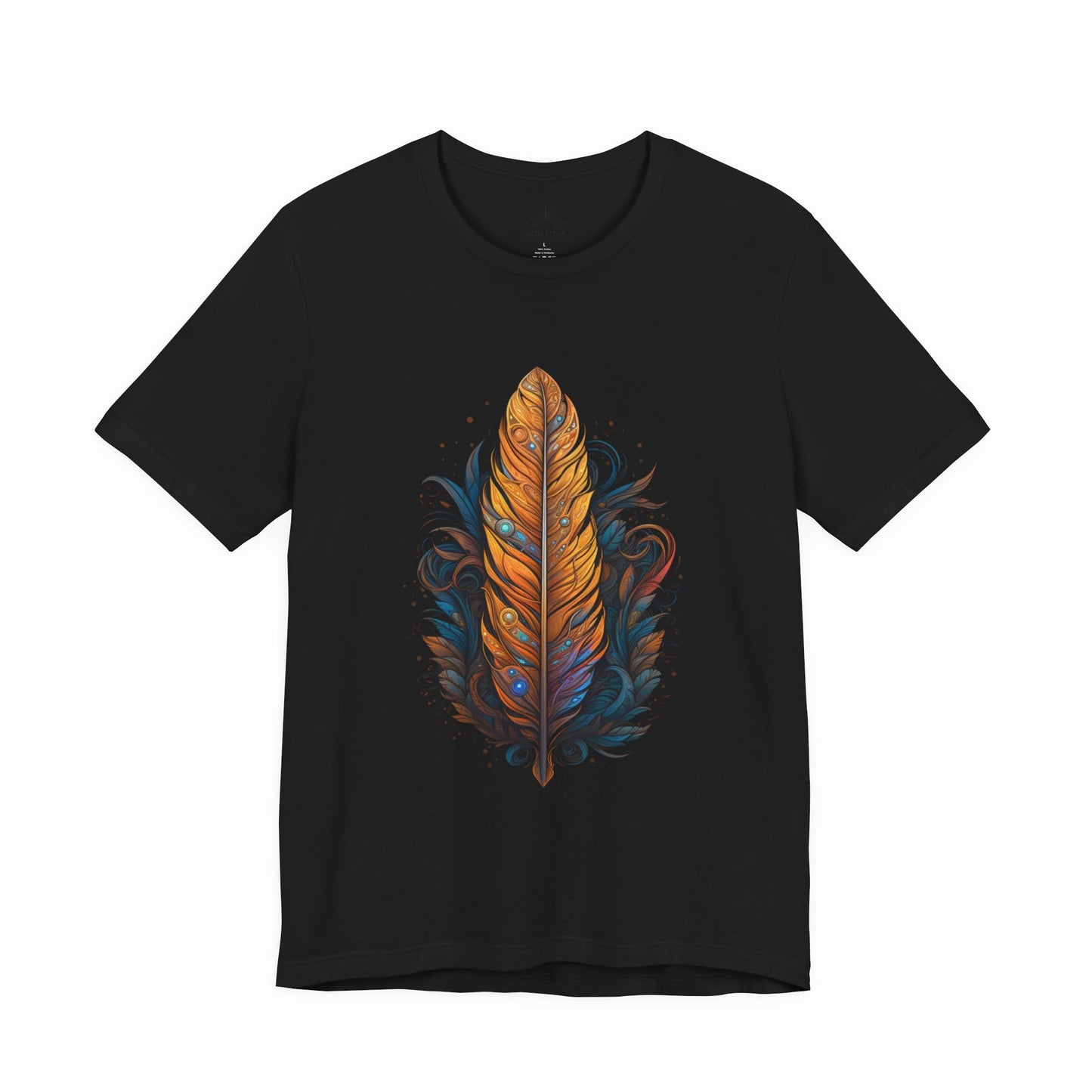 Artistic Feather T-Shirt | Unisex Short Sleeve Tee for Nature Lovers | Casual Wear, Gift for Men/Women, Boho Style, Outdoor Activities