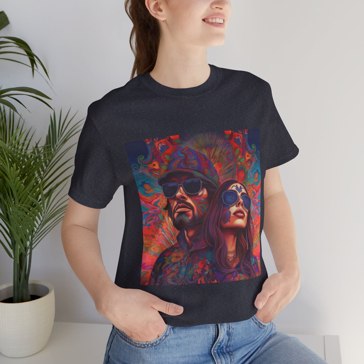 Bohemian Vibes Unisex Tee, Perfect for Festivals, Concerts, Casual Outings, Gifts, Unisex Graphic Shirt, Psychedelic Art T-Shirt
