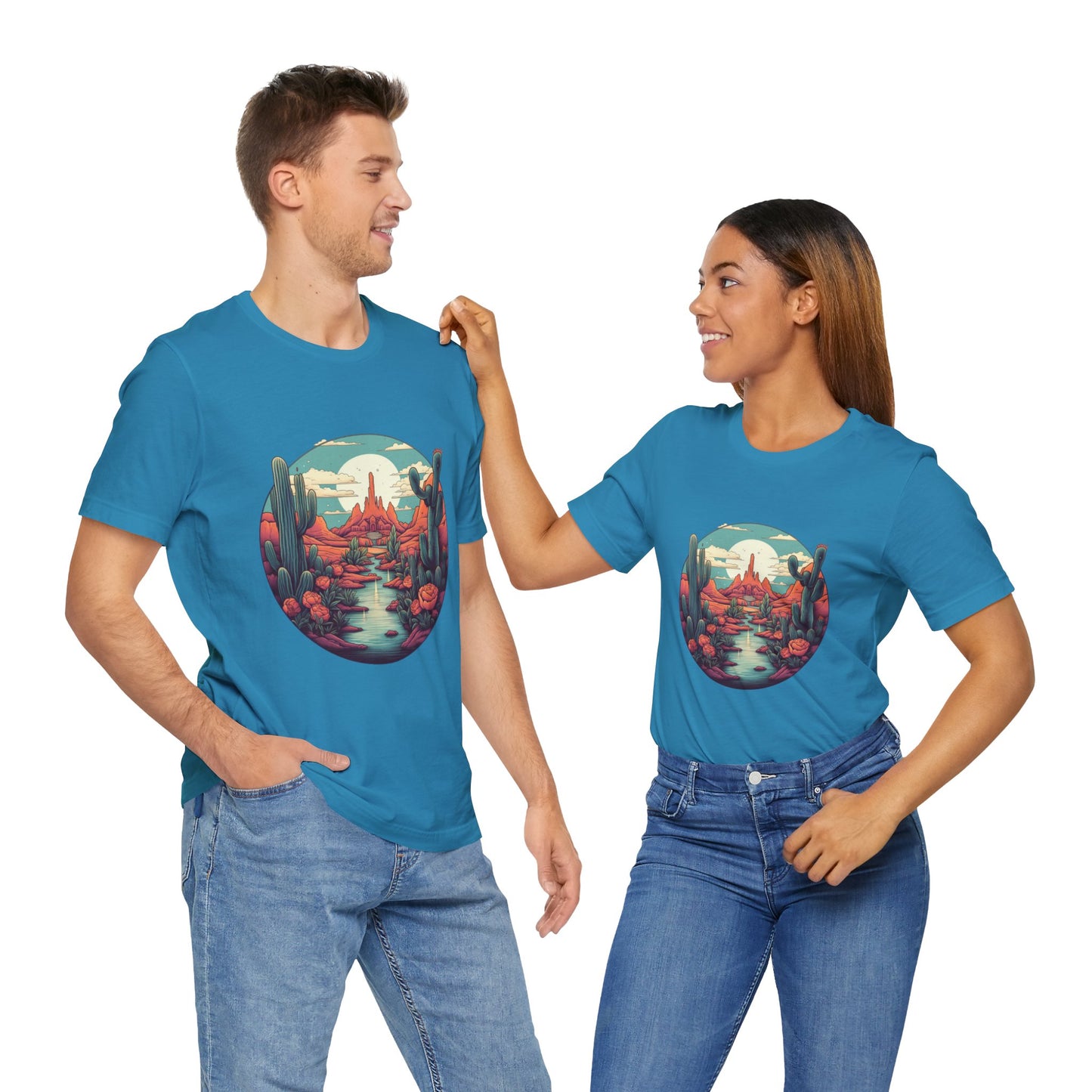 Desert Sunset Tee, Relaxed Fit Shirt, Nature Lover Gift, Casual Wear, Summer Vibes, Outdoor Adventure Clothing
