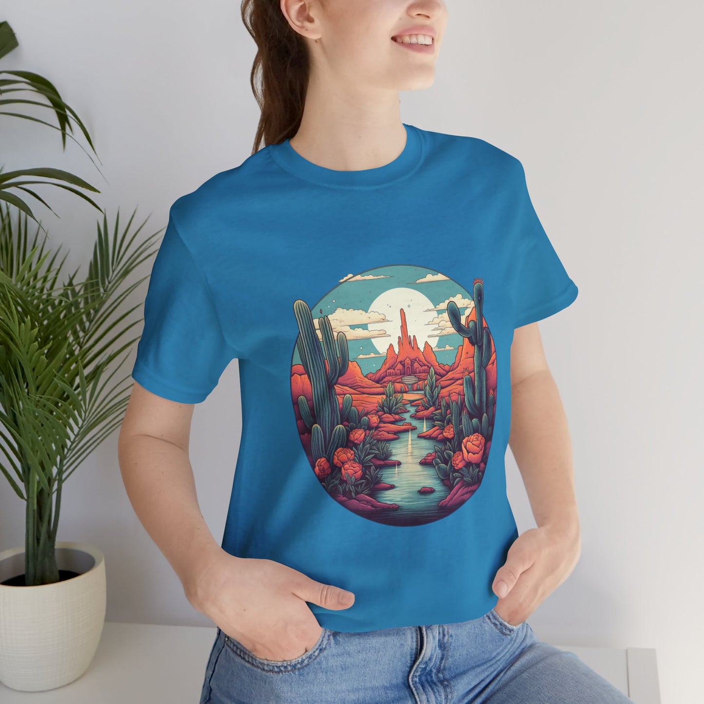Desert Sunset Tee, Relaxed Fit Shirt, Nature Lover Gift, Casual Wear, Summer Vibes, Outdoor Adventure Clothing
