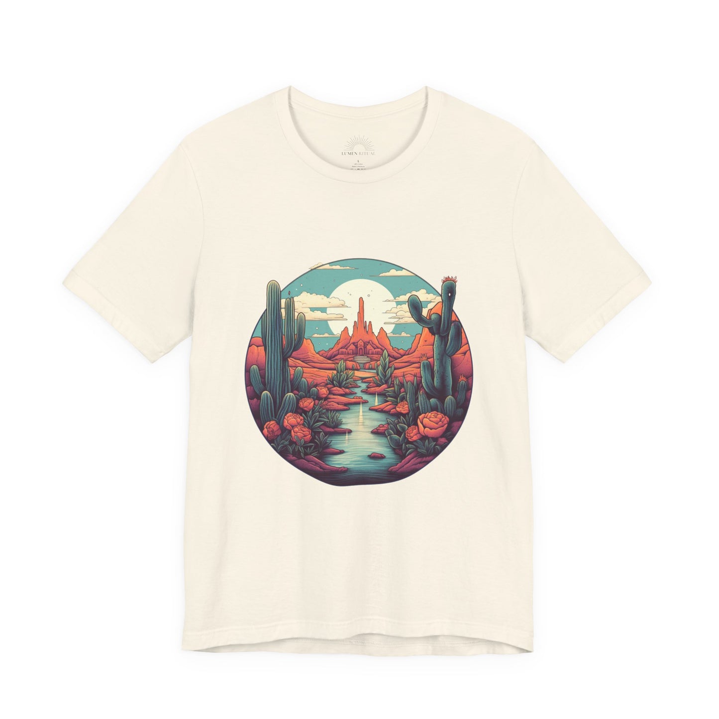 Desert Sunset Tee, Relaxed Fit Shirt, Nature Lover Gift, Casual Wear, Summer Vibes, Outdoor Adventure Clothing