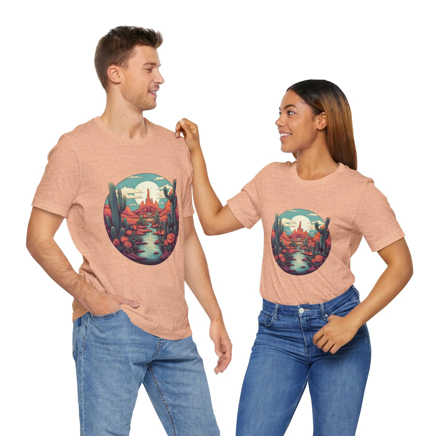 Desert Sunset Tee, Relaxed Fit Shirt, Nature Lover Gift, Casual Wear, Summer Vibes, Outdoor Adventure Clothing
