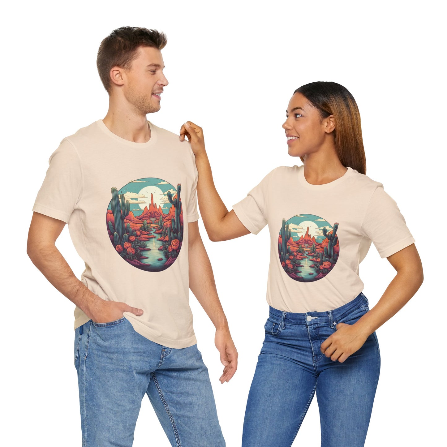 Desert Sunset Tee, Relaxed Fit Shirt, Nature Lover Gift, Casual Wear, Summer Vibes, Outdoor Adventure Clothing