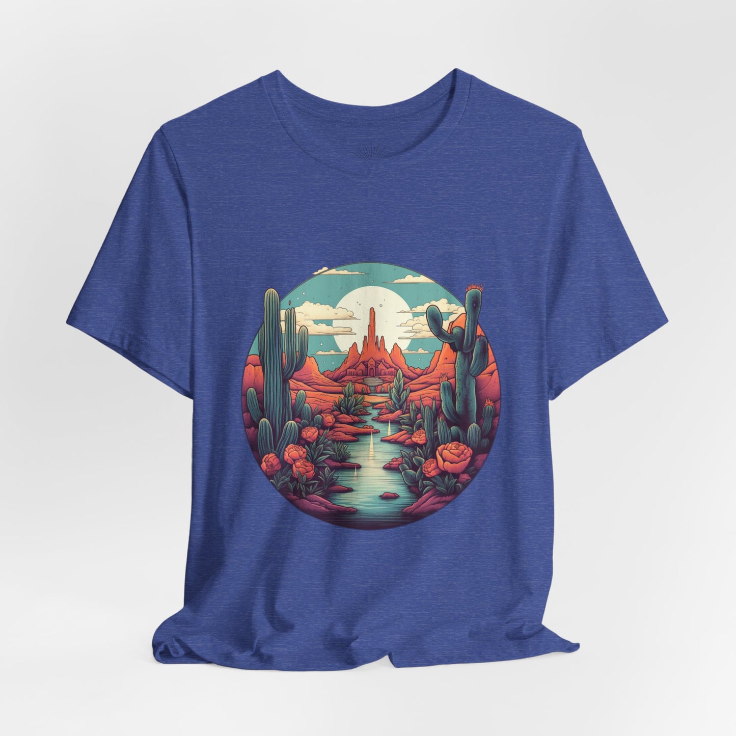 Desert Sunset Tee, Relaxed Fit Shirt, Nature Lover Gift, Casual Wear, Summer Vibes, Outdoor Adventure Clothing