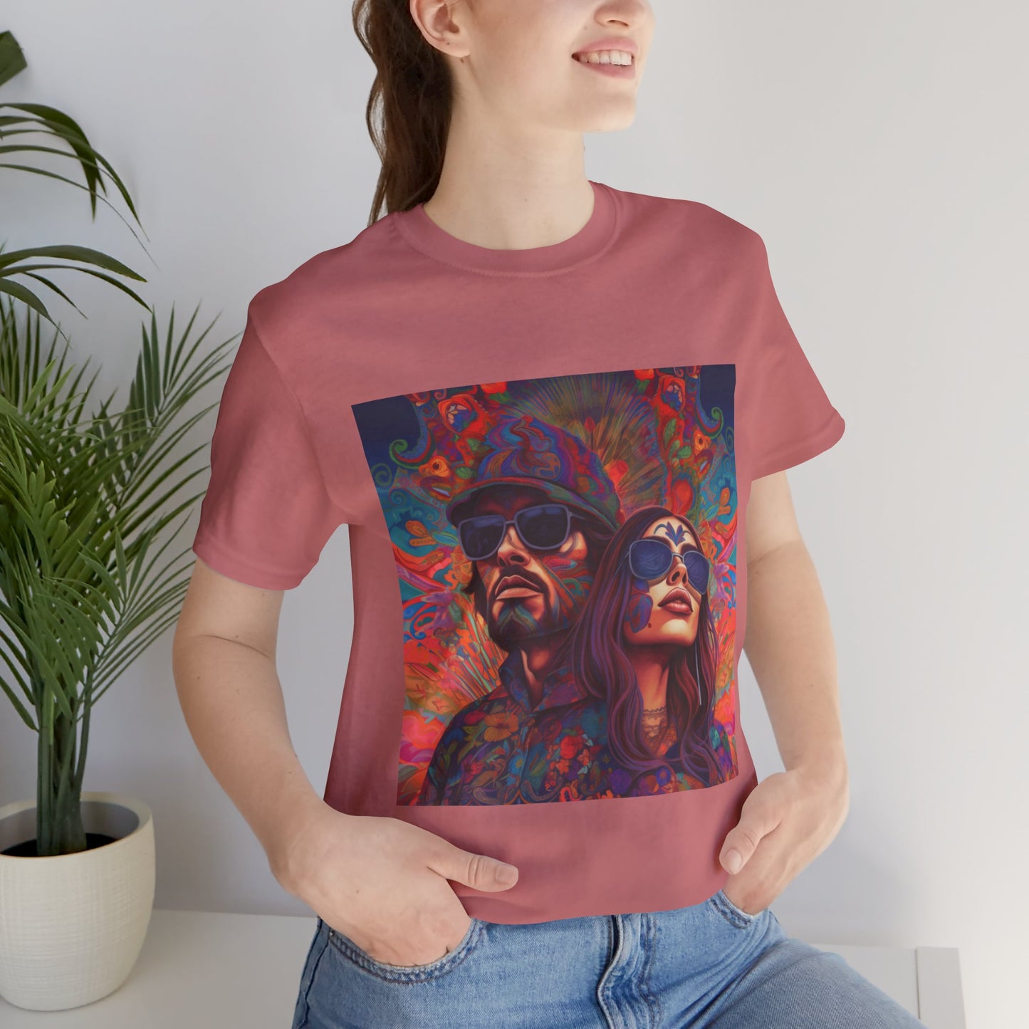 Bohemian Vibes Unisex Tee, Perfect for Festivals, Concerts, Casual Outings, Gifts, Unisex Graphic Shirt, Psychedelic Art T-Shirt
