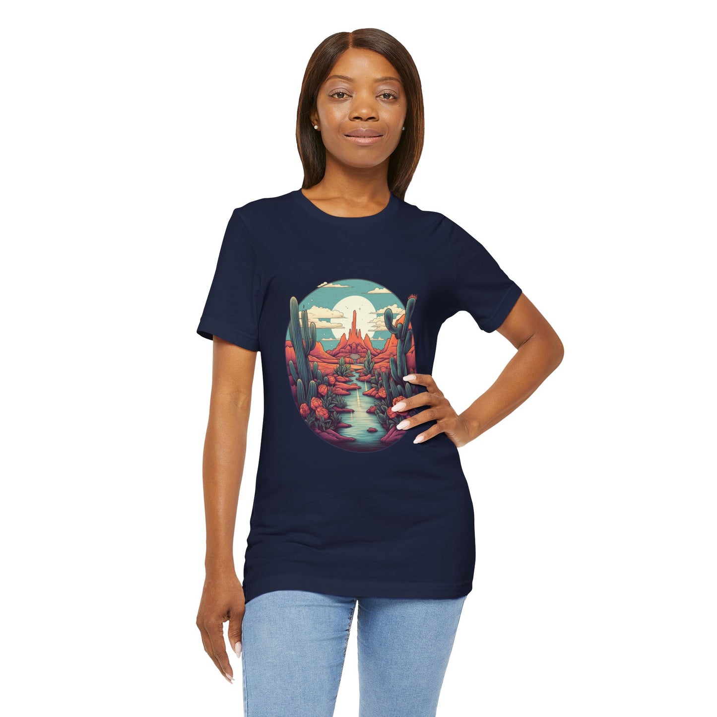 Desert Sunset Tee, Relaxed Fit Shirt, Nature Lover Gift, Casual Wear, Summer Vibes, Outdoor Adventure Clothing