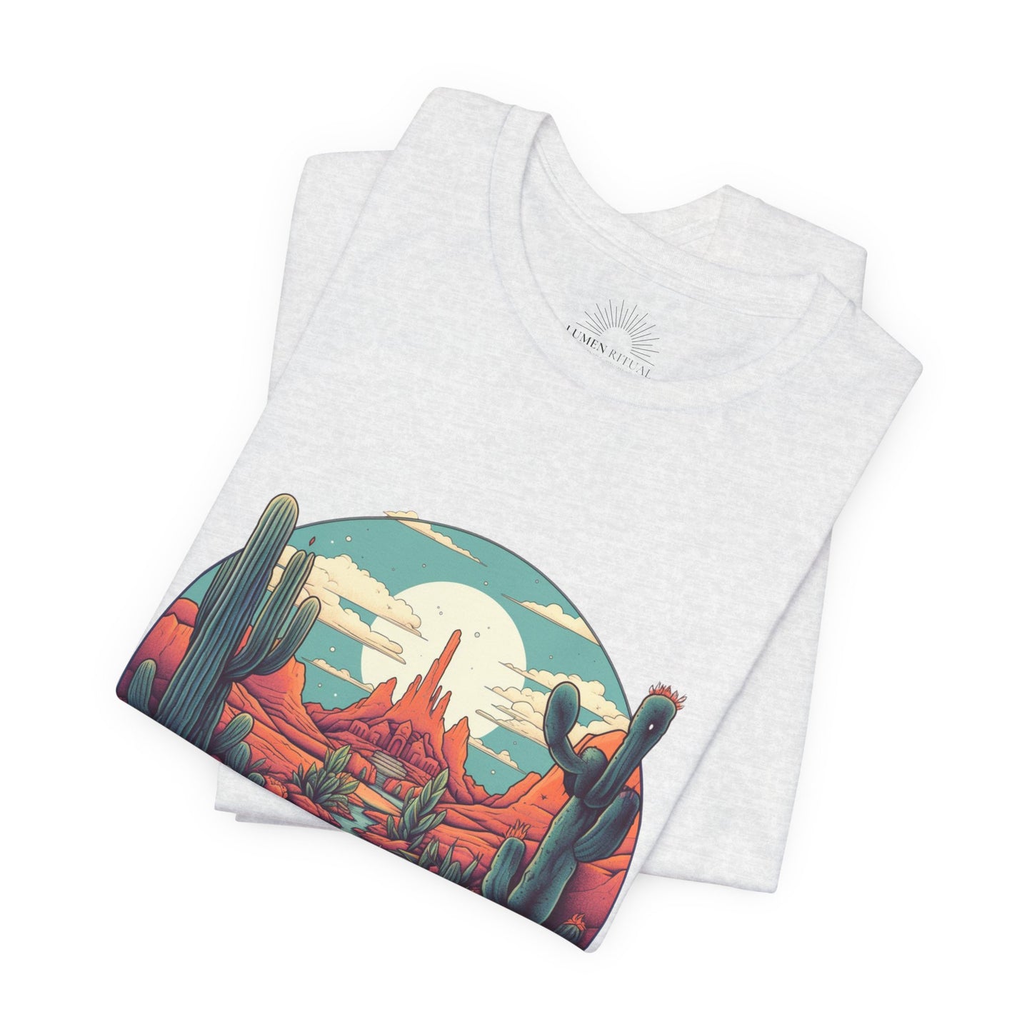 Desert Sunset Tee, Relaxed Fit Shirt, Nature Lover Gift, Casual Wear, Summer Vibes, Outdoor Adventure Clothing