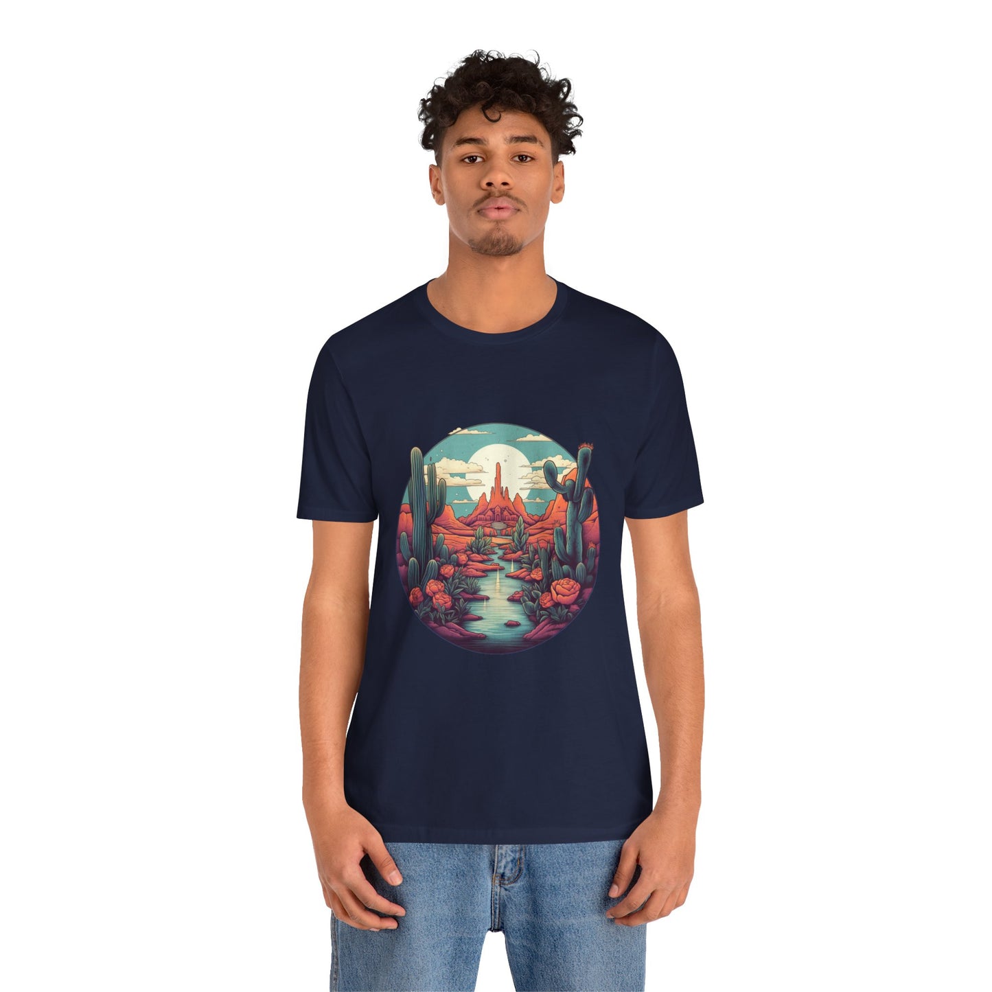 Desert Sunset Tee, Relaxed Fit Shirt, Nature Lover Gift, Casual Wear, Summer Vibes, Outdoor Adventure Clothing