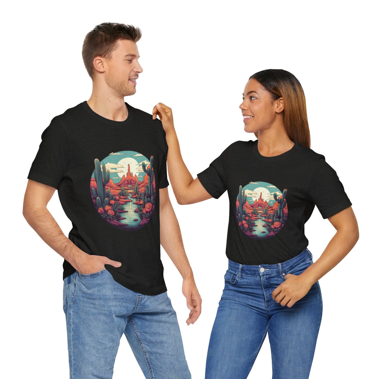 Desert Sunset Tee, Relaxed Fit Shirt, Nature Lover Gift, Casual Wear, Summer Vibes, Outdoor Adventure Clothing