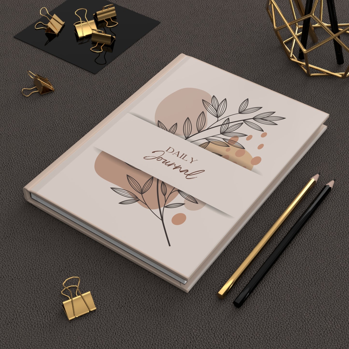 Elegant Matte Hardcover Journal for Daily Reflections, Lumen Ritual Notebook, Writing Prompts, Gift for Writers, Minimalist Journal