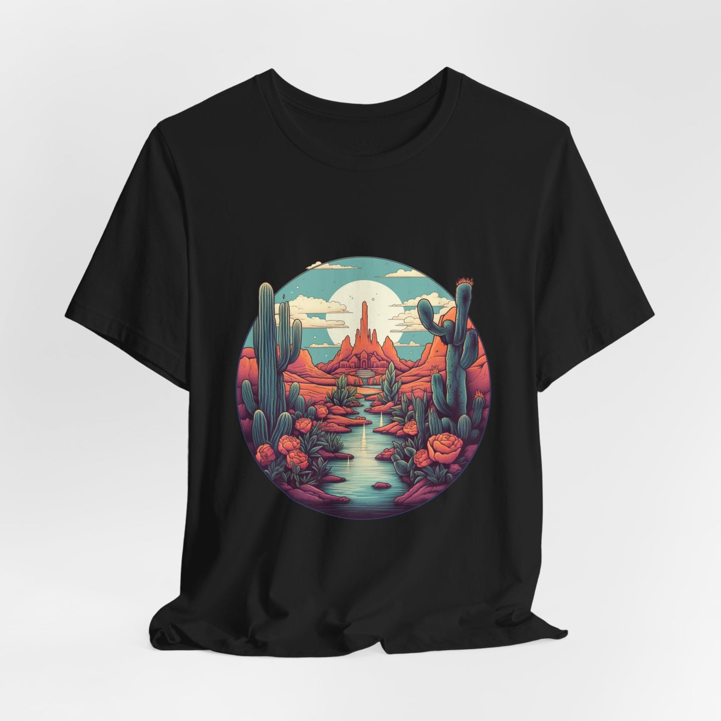 Desert Sunset Tee, Relaxed Fit Shirt, Nature Lover Gift, Casual Wear, Summer Vibes, Outdoor Adventure Clothing