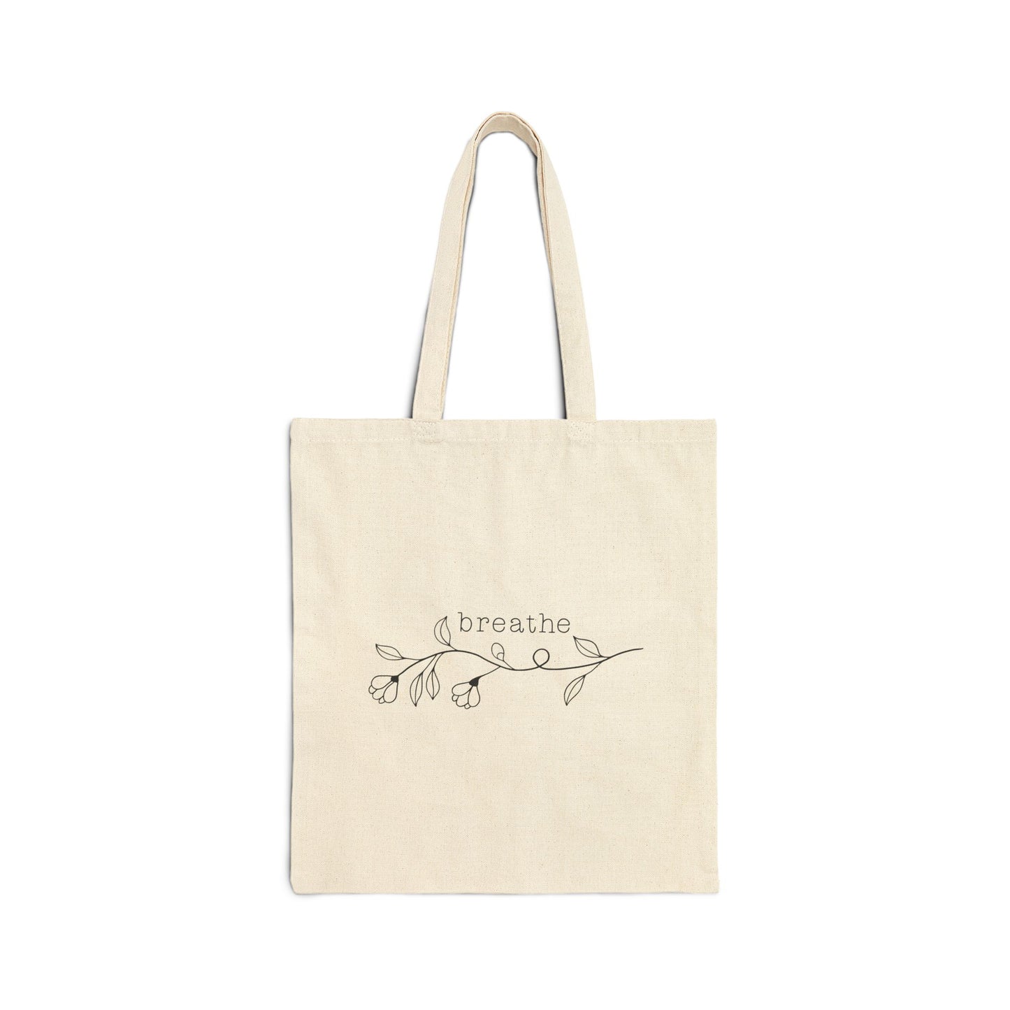 Mindful Cotton Canvas Tote Bag, Eco-Friendly Grocery Bag, Inspirational Quote Bag, Gift for Her, Minimalist Style