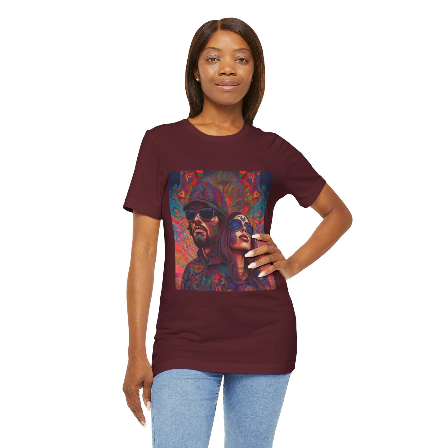 Bohemian Vibes Unisex Tee, Perfect for Festivals, Concerts, Casual Outings, Gifts, Unisex Graphic Shirt, Psychedelic Art T-Shirt
