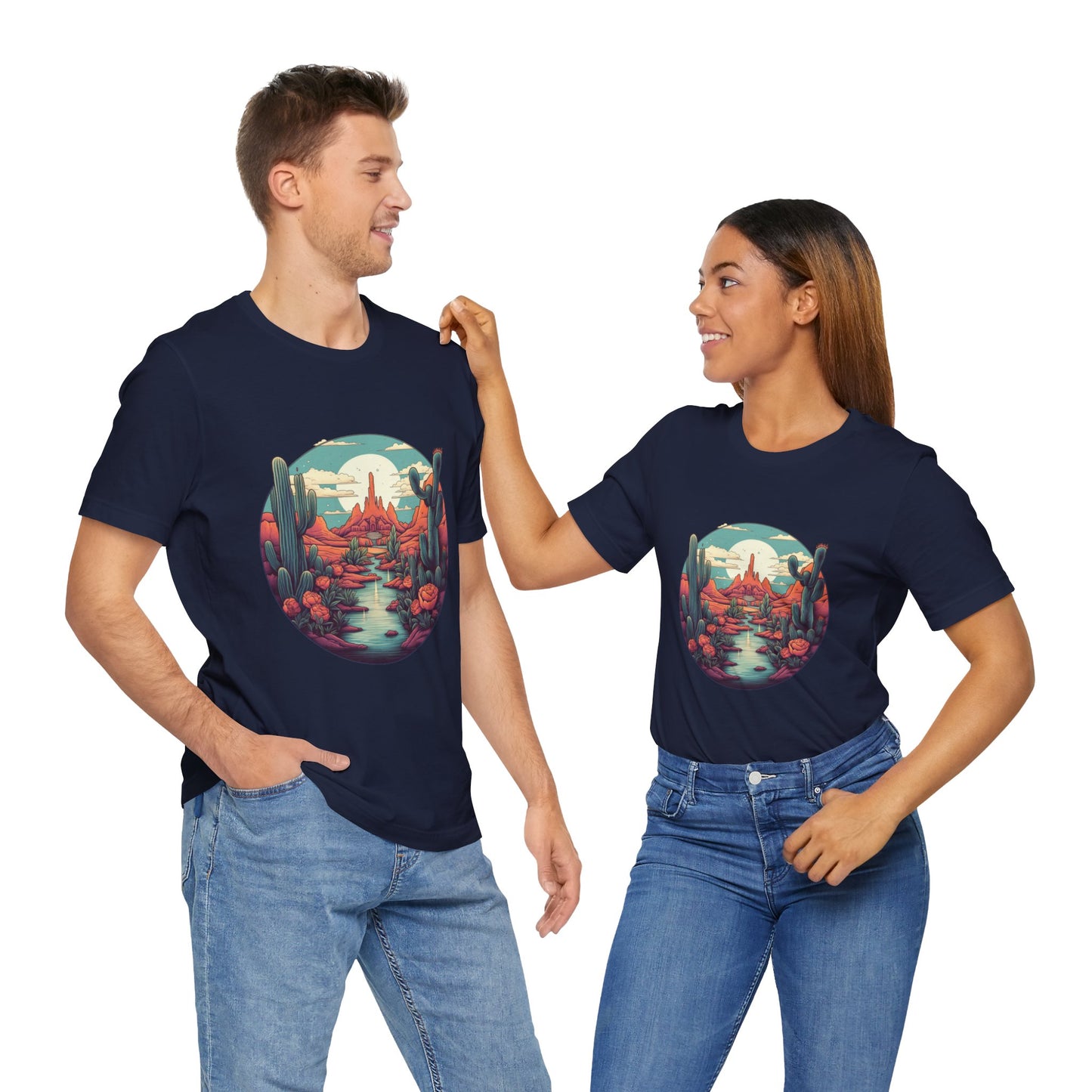 Desert Sunset Tee, Relaxed Fit Shirt, Nature Lover Gift, Casual Wear, Summer Vibes, Outdoor Adventure Clothing