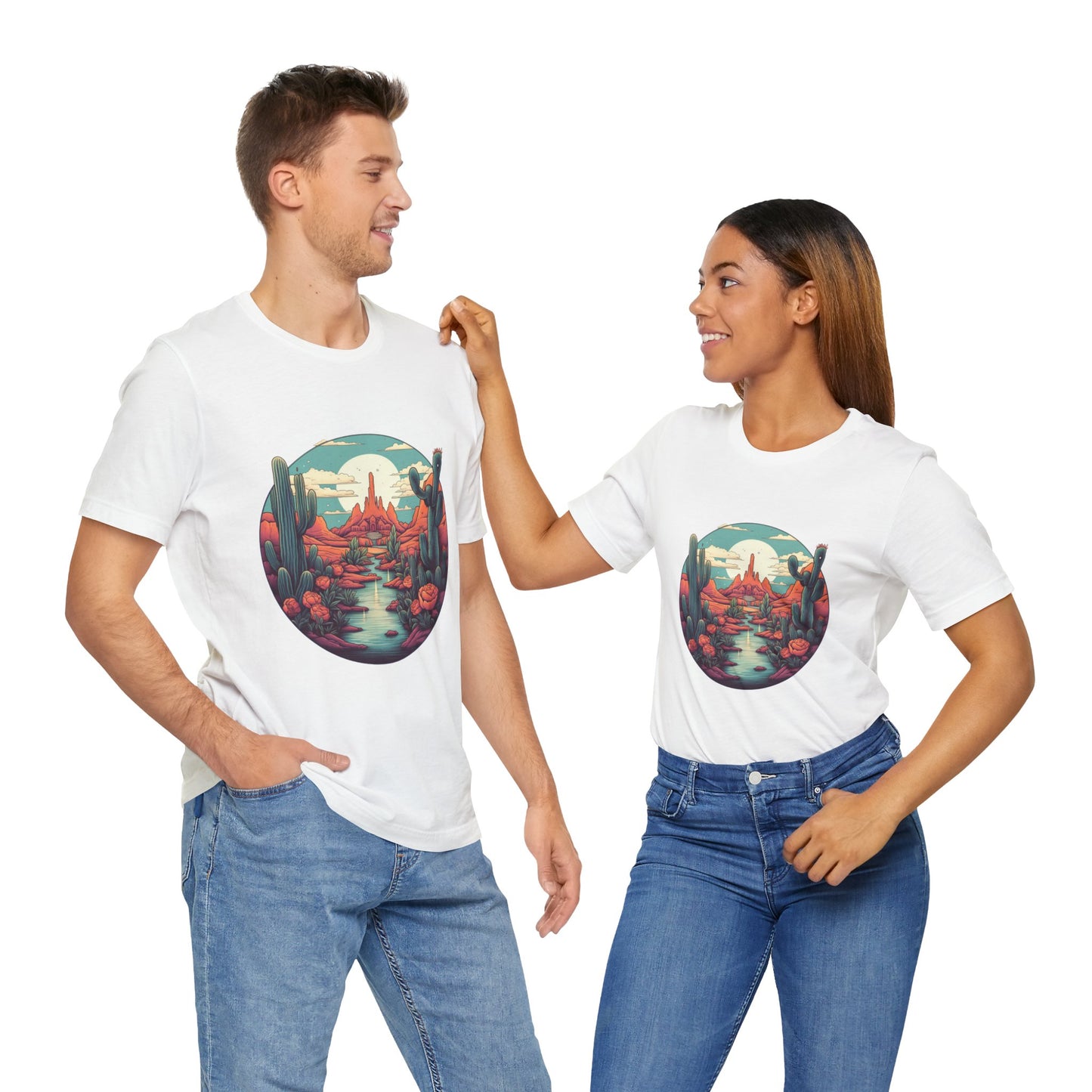 Desert Sunset Tee, Relaxed Fit Shirt, Nature Lover Gift, Casual Wear, Summer Vibes, Outdoor Adventure Clothing
