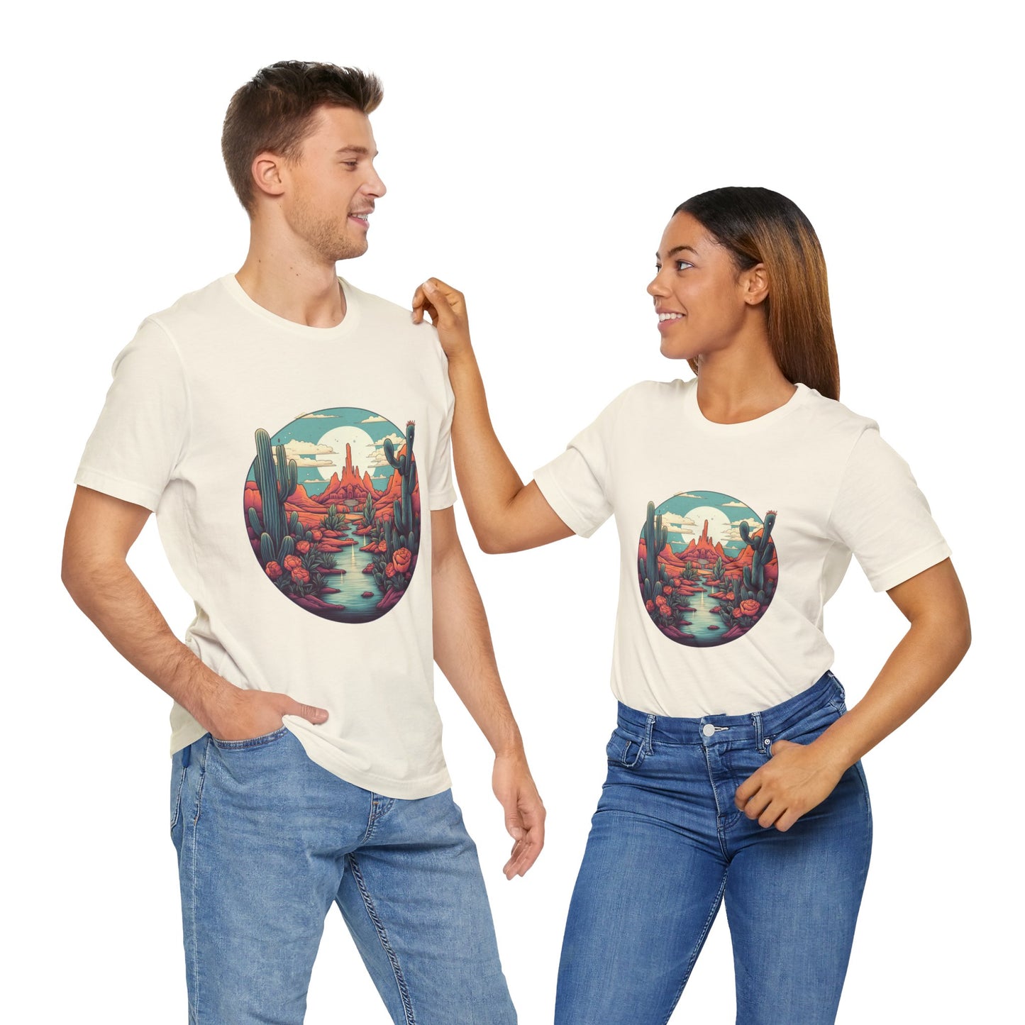 Desert Sunset Tee, Relaxed Fit Shirt, Nature Lover Gift, Casual Wear, Summer Vibes, Outdoor Adventure Clothing