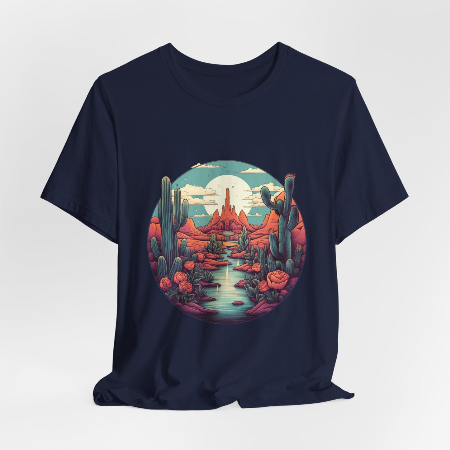Desert Sunset Tee, Relaxed Fit Shirt, Nature Lover Gift, Casual Wear, Summer Vibes, Outdoor Adventure Clothing