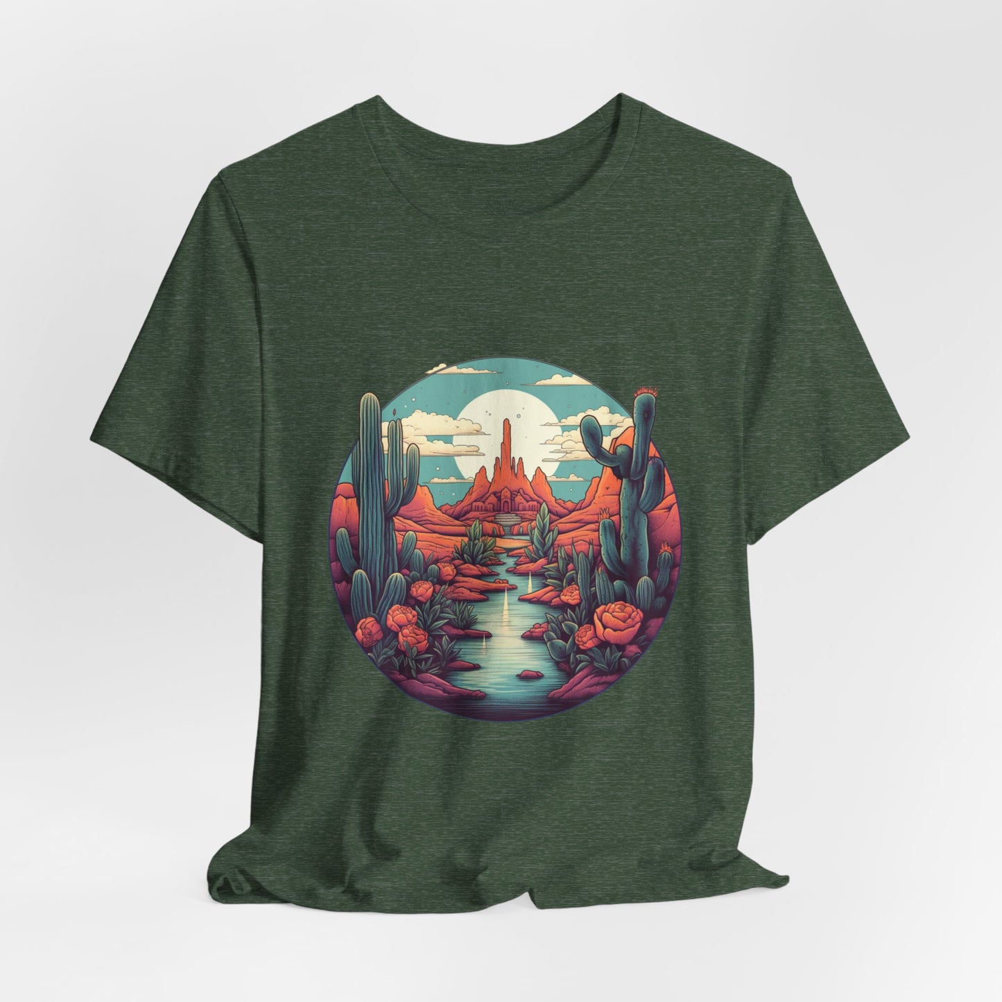 Desert Sunset Tee, Relaxed Fit Shirt, Nature Lover Gift, Casual Wear, Summer Vibes, Outdoor Adventure Clothing