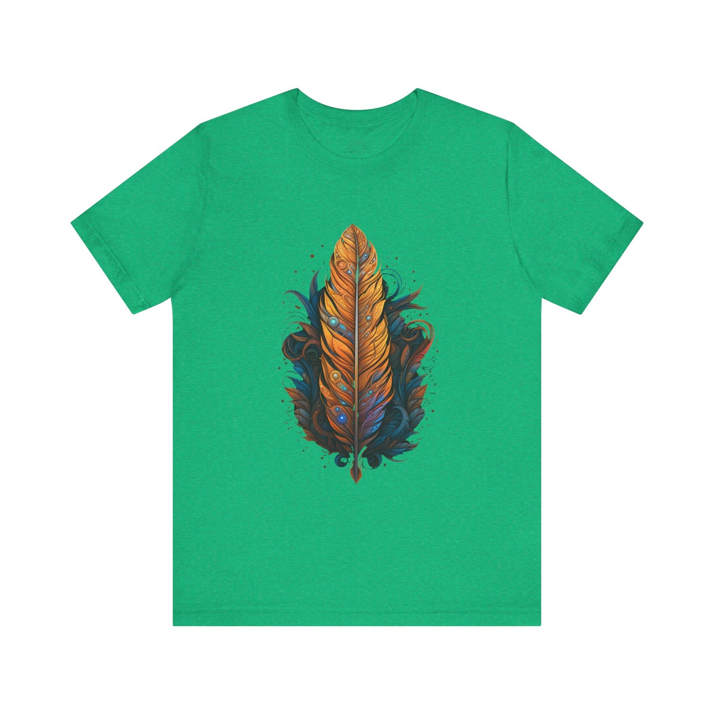 Artistic Feather T-Shirt | Unisex Short Sleeve Tee for Nature Lovers | Casual Wear, Gift for Men/Women, Boho Style, Outdoor Activities