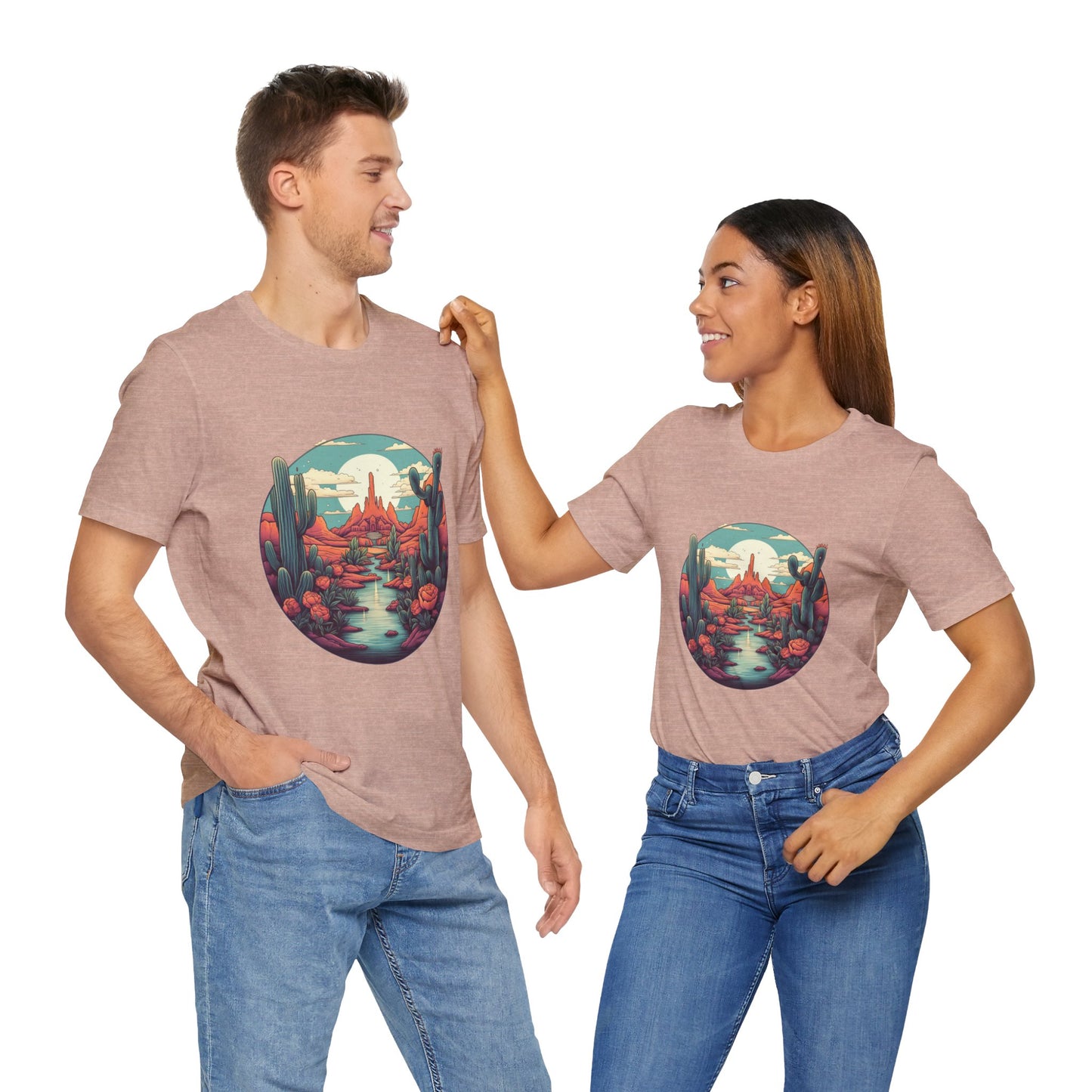 Desert Sunset Tee, Relaxed Fit Shirt, Nature Lover Gift, Casual Wear, Summer Vibes, Outdoor Adventure Clothing