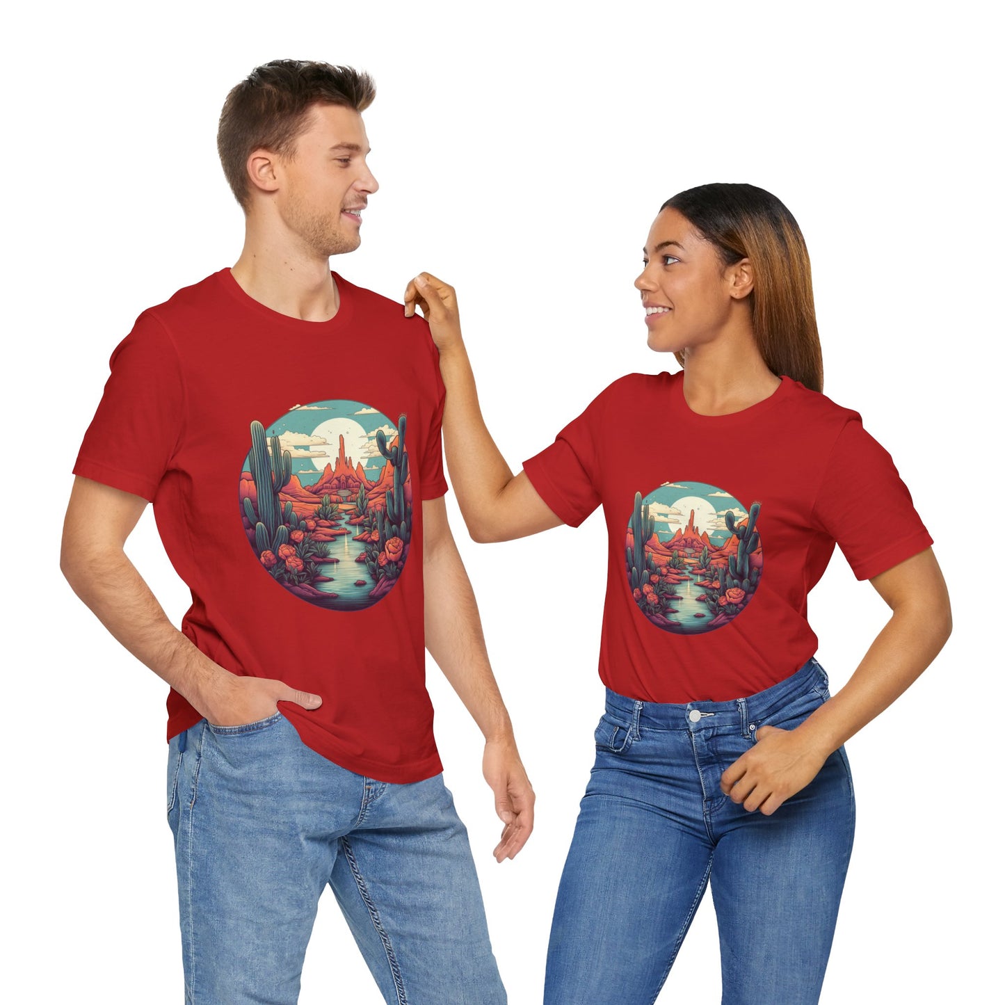 Desert Sunset Tee, Relaxed Fit Shirt, Nature Lover Gift, Casual Wear, Summer Vibes, Outdoor Adventure Clothing