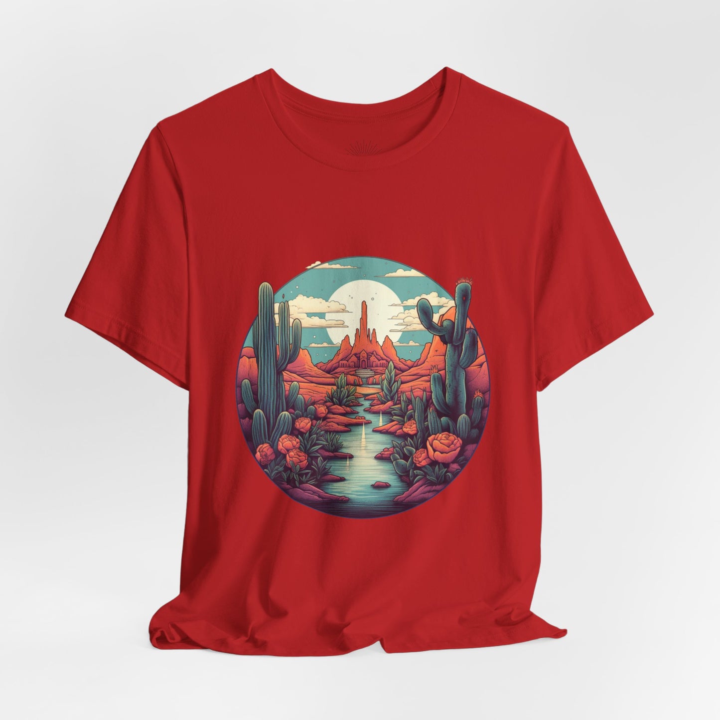Desert Sunset Tee, Relaxed Fit Shirt, Nature Lover Gift, Casual Wear, Summer Vibes, Outdoor Adventure Clothing