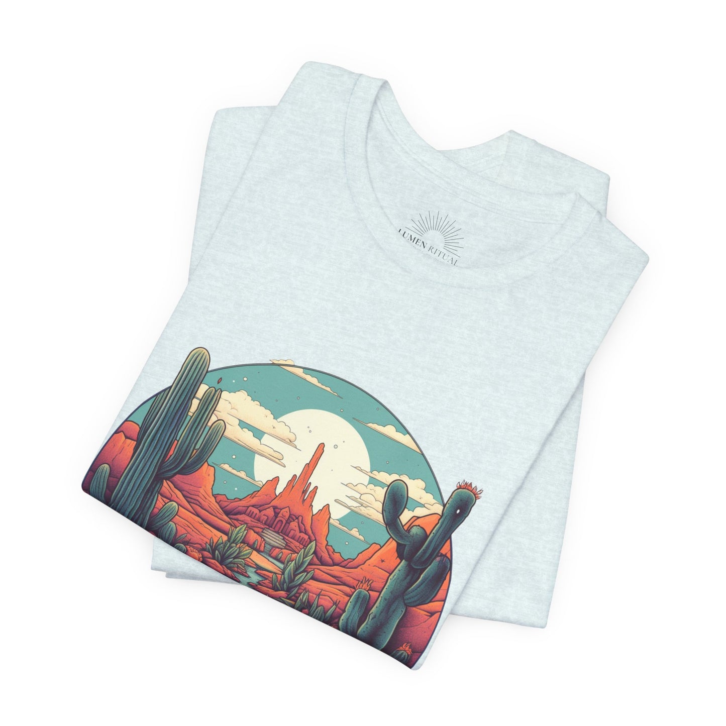 Desert Sunset Tee, Relaxed Fit Shirt, Nature Lover Gift, Casual Wear, Summer Vibes, Outdoor Adventure Clothing