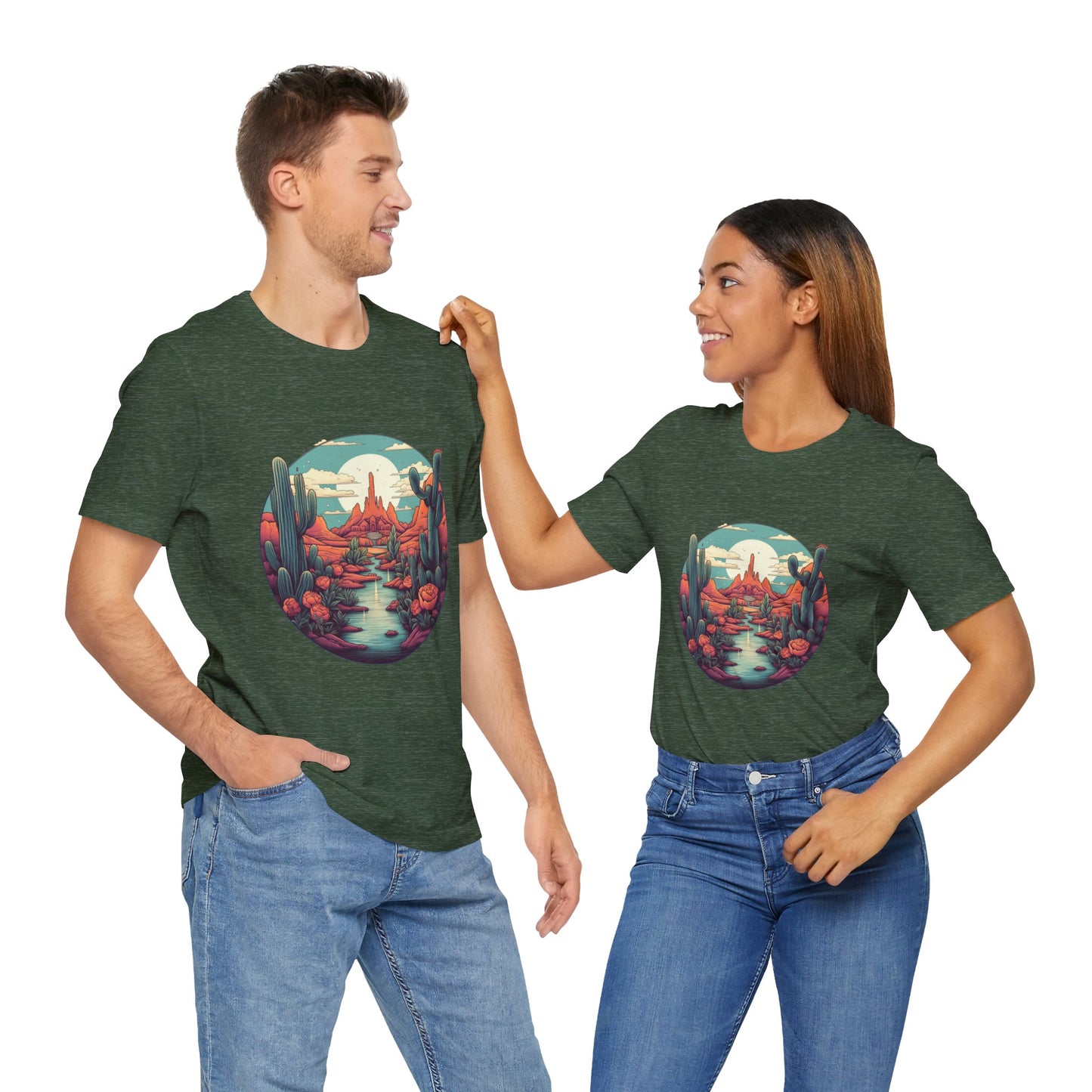 Desert Sunset Tee, Relaxed Fit Shirt, Nature Lover Gift, Casual Wear, Summer Vibes, Outdoor Adventure Clothing