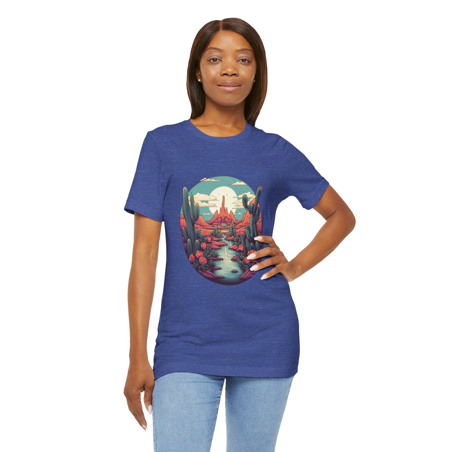 Desert Sunset Tee, Relaxed Fit Shirt, Nature Lover Gift, Casual Wear, Summer Vibes, Outdoor Adventure Clothing