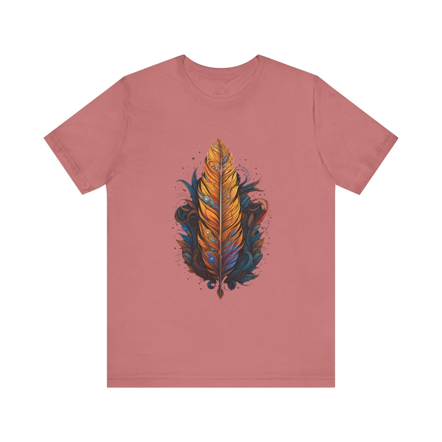 Artistic Feather T-Shirt | Unisex Short Sleeve Tee for Nature Lovers | Casual Wear, Gift for Men/Women, Boho Style, Outdoor Activities