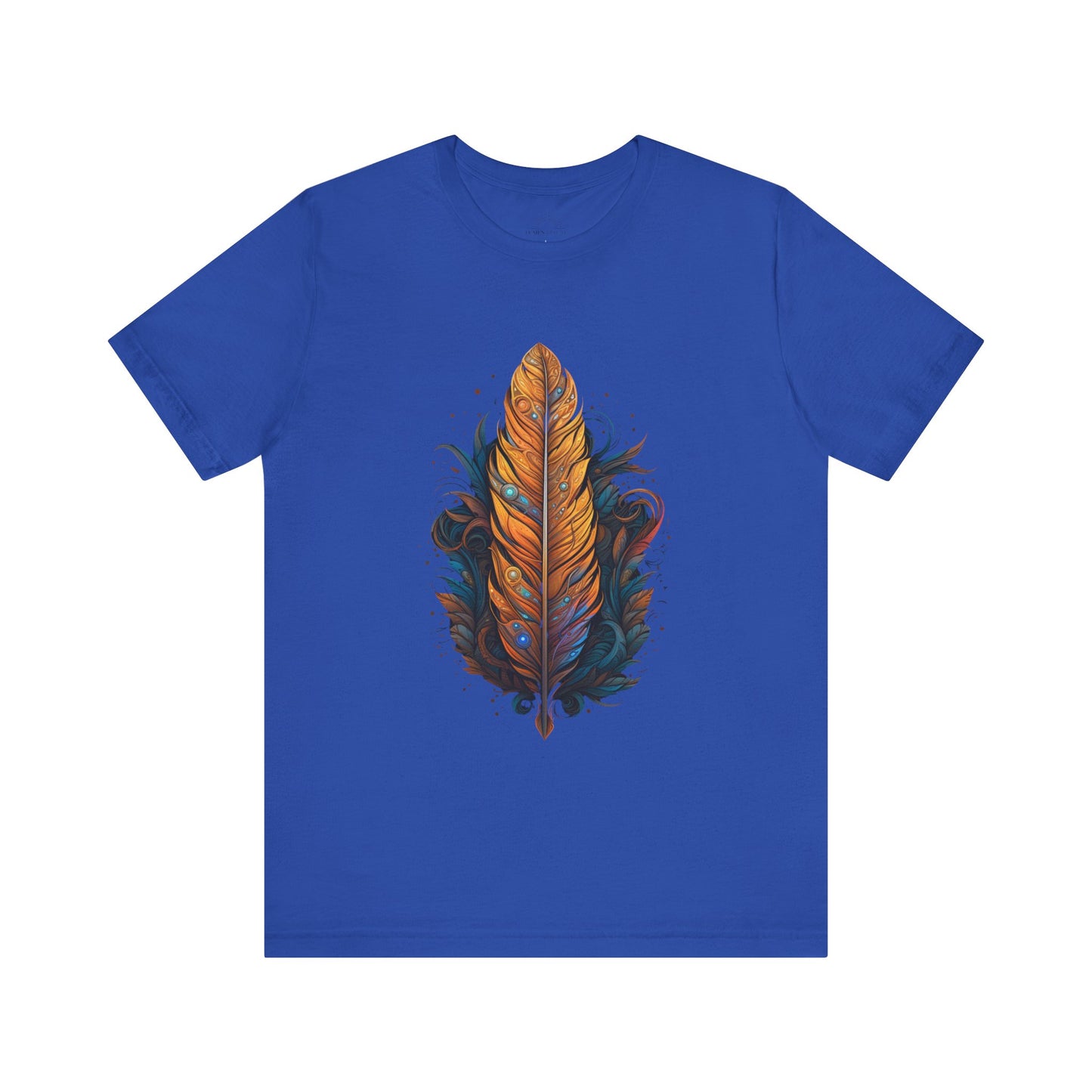 Artistic Feather T-Shirt | Unisex Short Sleeve Tee for Nature Lovers | Casual Wear, Gift for Men/Women, Boho Style, Outdoor Activities