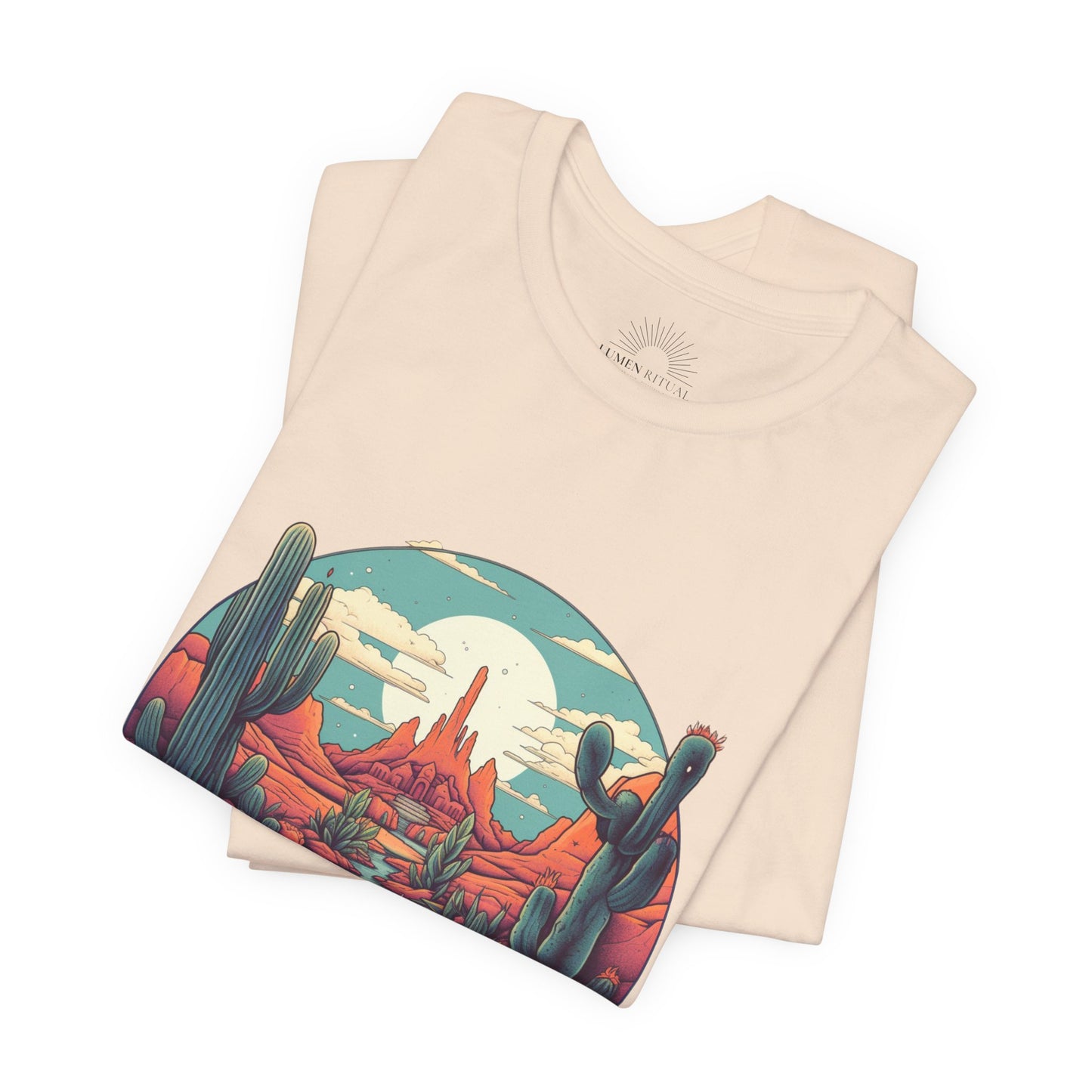Desert Sunset Tee, Relaxed Fit Shirt, Nature Lover Gift, Casual Wear, Summer Vibes, Outdoor Adventure Clothing