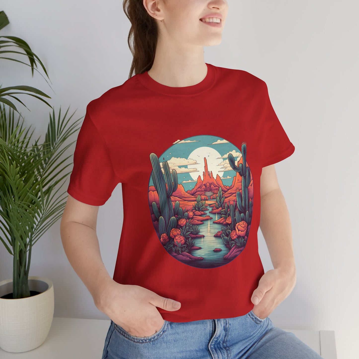 Desert Sunset Tee, Relaxed Fit Shirt, Nature Lover Gift, Casual Wear, Summer Vibes, Outdoor Adventure Clothing