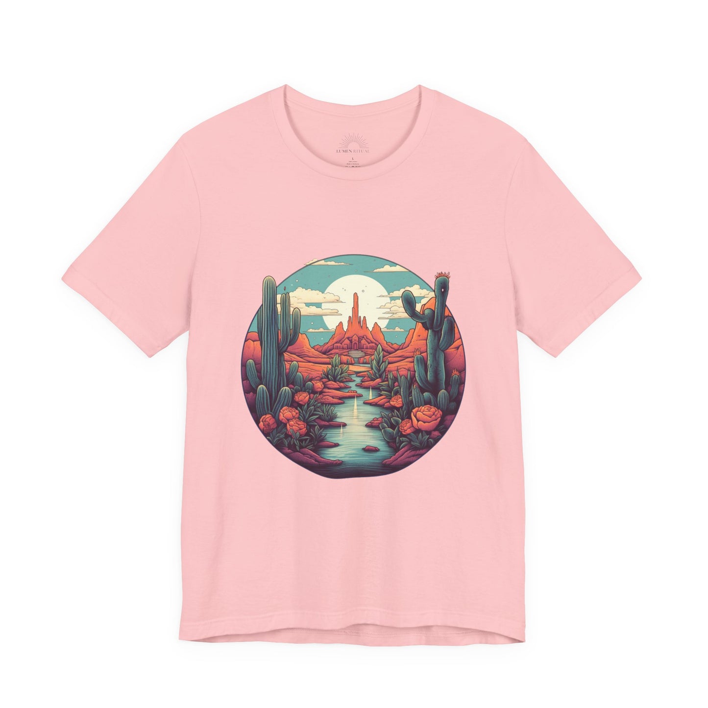 Desert Sunset Tee, Relaxed Fit Shirt, Nature Lover Gift, Casual Wear, Summer Vibes, Outdoor Adventure Clothing