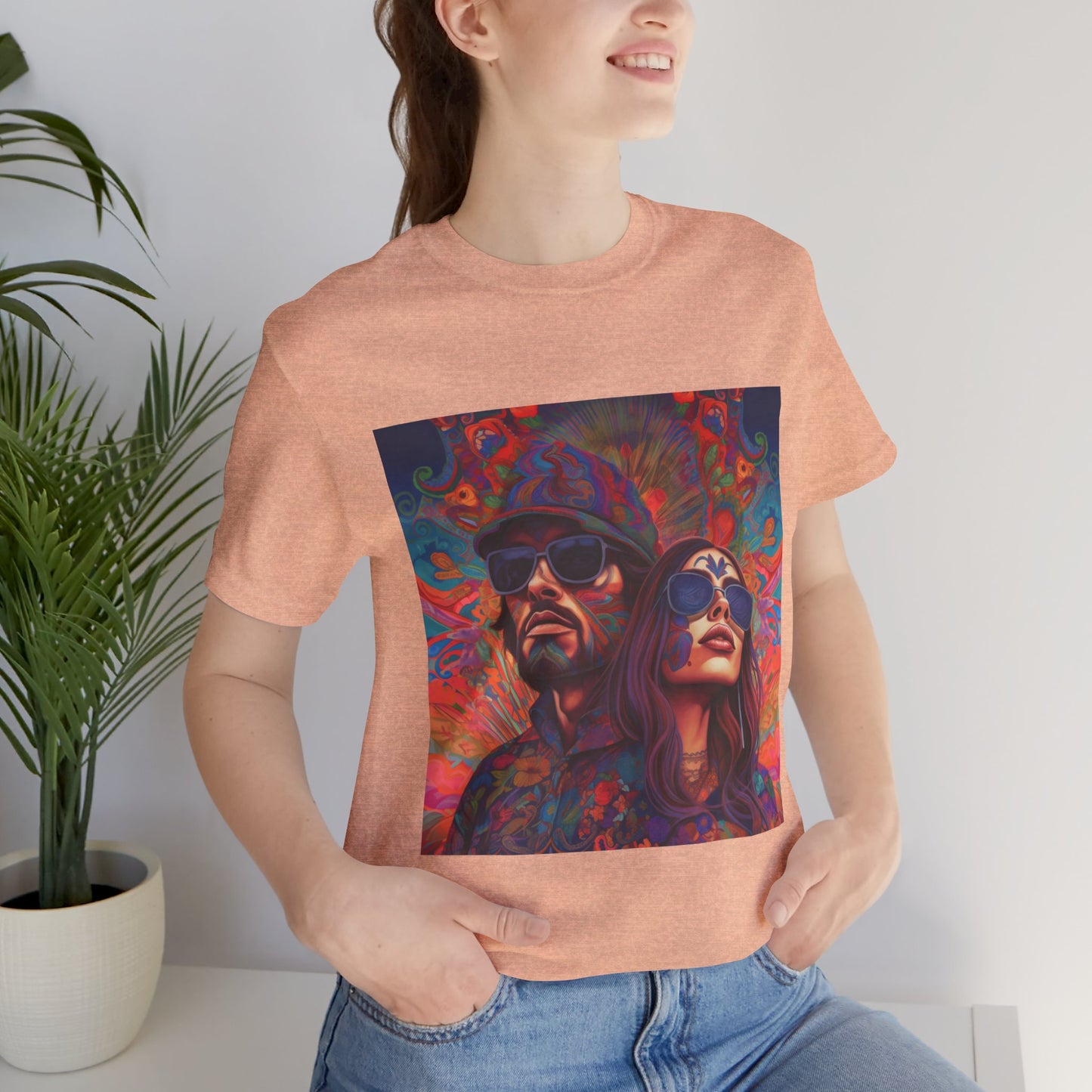 Bohemian Vibes Unisex Tee, Perfect for Festivals, Concerts, Casual Outings, Gifts, Unisex Graphic Shirt, Psychedelic Art T-Shirt