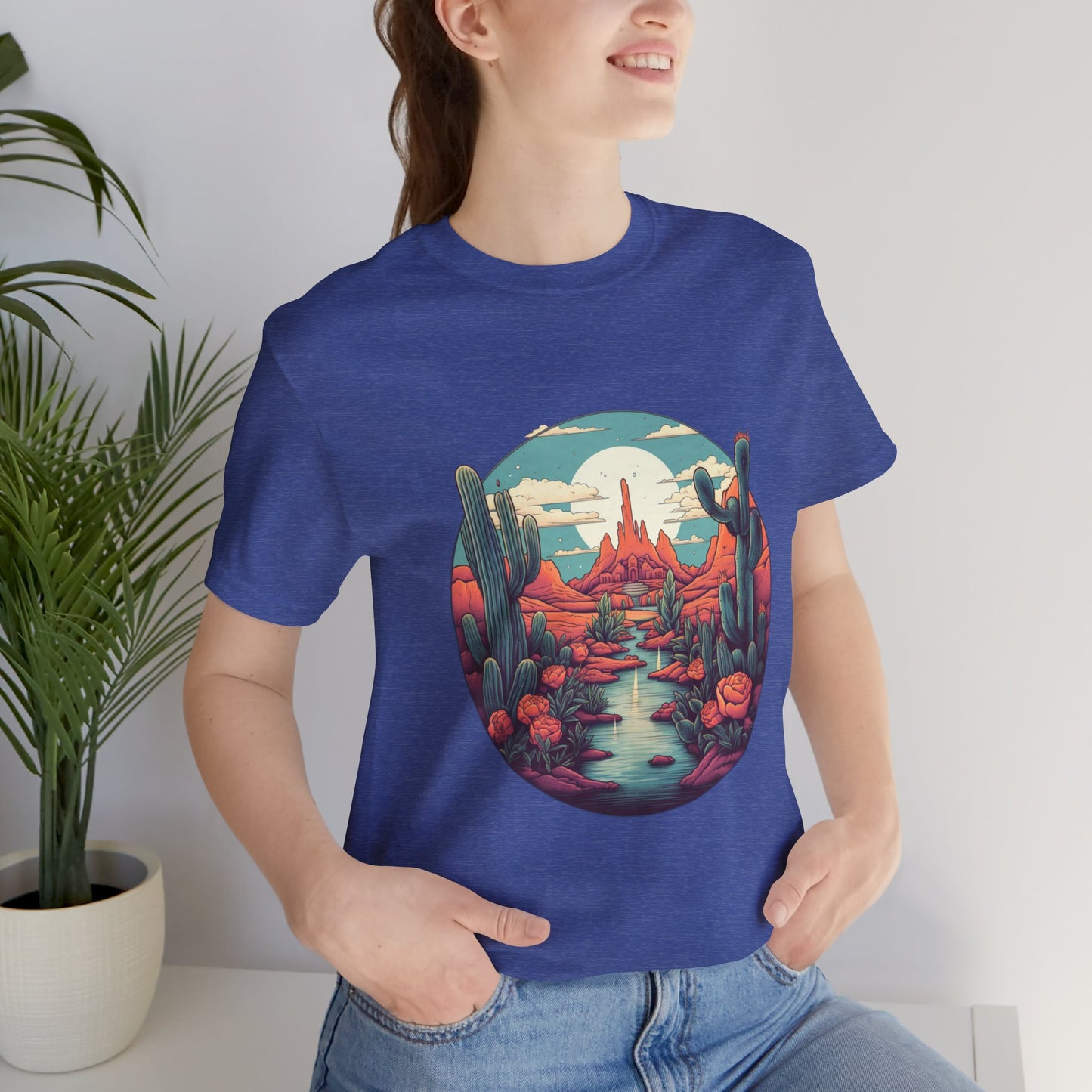 Desert Sunset Tee, Relaxed Fit Shirt, Nature Lover Gift, Casual Wear, Summer Vibes, Outdoor Adventure Clothing