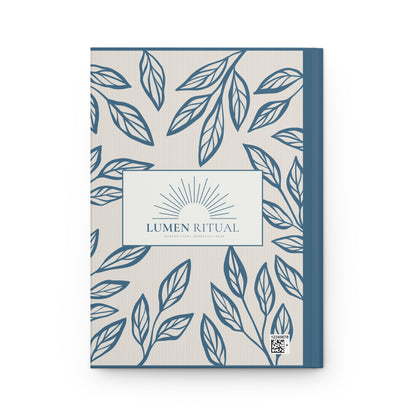 Elegant Floral Hardcover Journal for Daily Reflection, Garden Journal, Gift for Writer, Mindfulness Notebook, Lumen Ritual Notebook