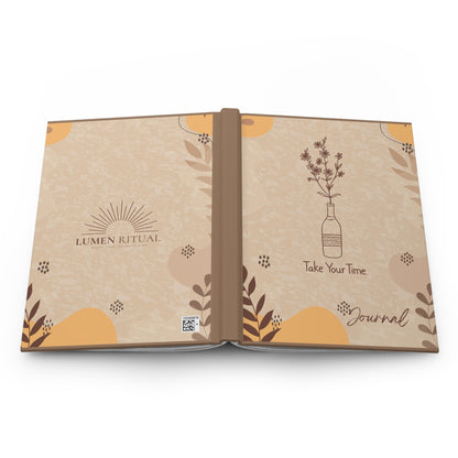 Matte Hardcover Journal for Mindfulness | Take Your Time, Self-Care Planner, Daily Reflections, Inspirational Writing, Gift for Writers