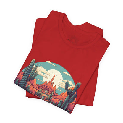 Desert Sunset Tee, Relaxed Fit Shirt, Nature Lover Gift, Casual Wear, Summer Vibes, Outdoor Adventure Clothing