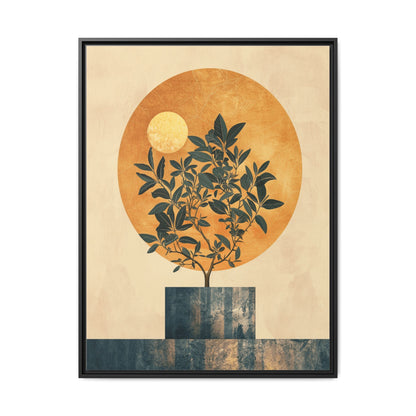 Framed Art Print of Botanical Design, Modern Wall Decor, Home Aesthetic, Gift for Art Lovers, Minimalist Artwork, Elegant Living Room Accent