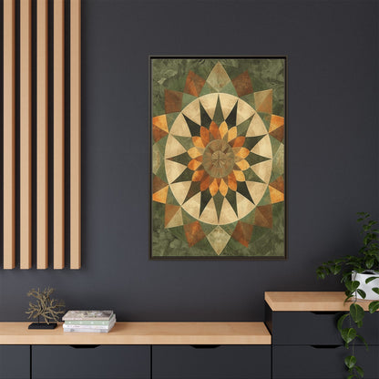 Framed Art Print - Vibrant Geometric Wall Decor for Home, Kitchen, Living Room, Gift for Housewarming, Modern Artwork