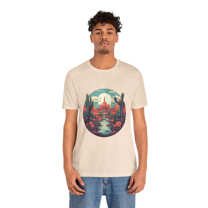 Desert Sunset Tee, Relaxed Fit Shirt, Nature Lover Gift, Casual Wear, Summer Vibes, Outdoor Adventure Clothing