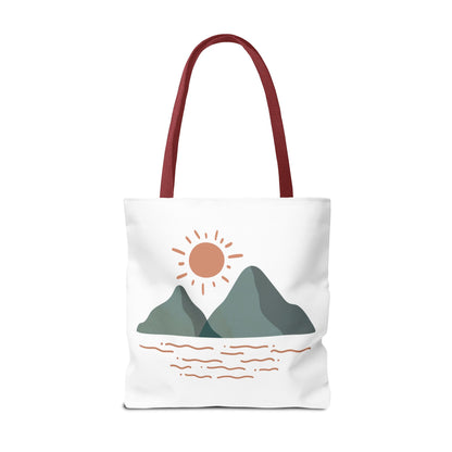 Scenic Mountain Tote Bag, AOP Eco-Friendly Bag for Nature Lovers, Travel Essentials, Beach Tote, Gift for Adventurers