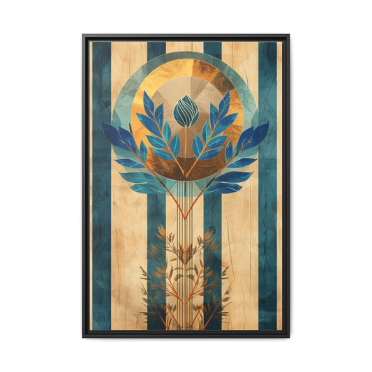 Multi-Color Framed Matte Canvas Wall Art, Floral Home Decor, Boho Style Artwork, Living Room Decoration, Gift for Art Lovers