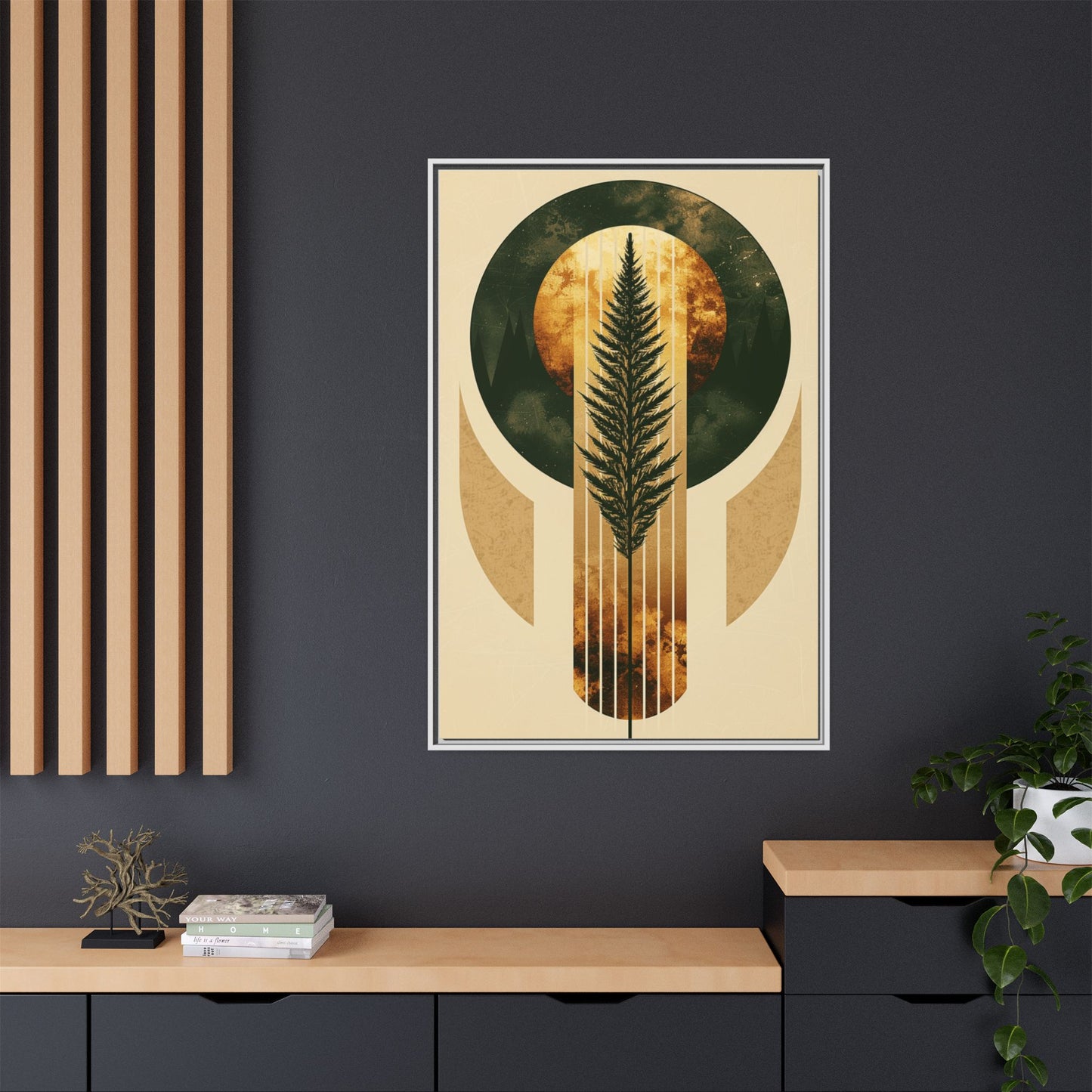 Framed Wall Art, Nature-Inspired Decor, Bohemian Home Accents, Gift for Nature Lovers, Relaxing Atmosphere, Wall Decor