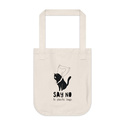 Eco-Friendly Cat Tote Bag | Say No to Plastic Bags, Reusable Grocery Bag, Cat Lover Gift, Sustainable Shopping Tote, Eco-Conscious Gift