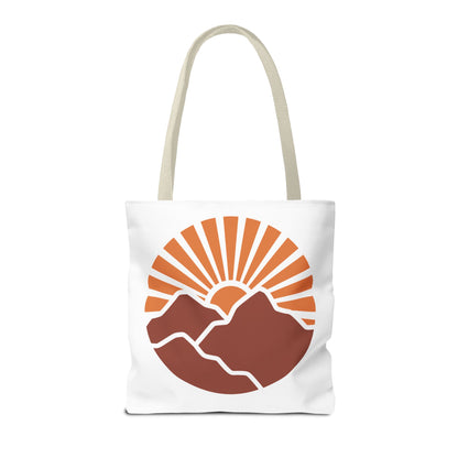 Sunrise Mountain Tote Bag, Eco-Friendly Shopping Bag, Adventure Tote, Summer Tote, Gift for Nature Lovers, Beach Bag