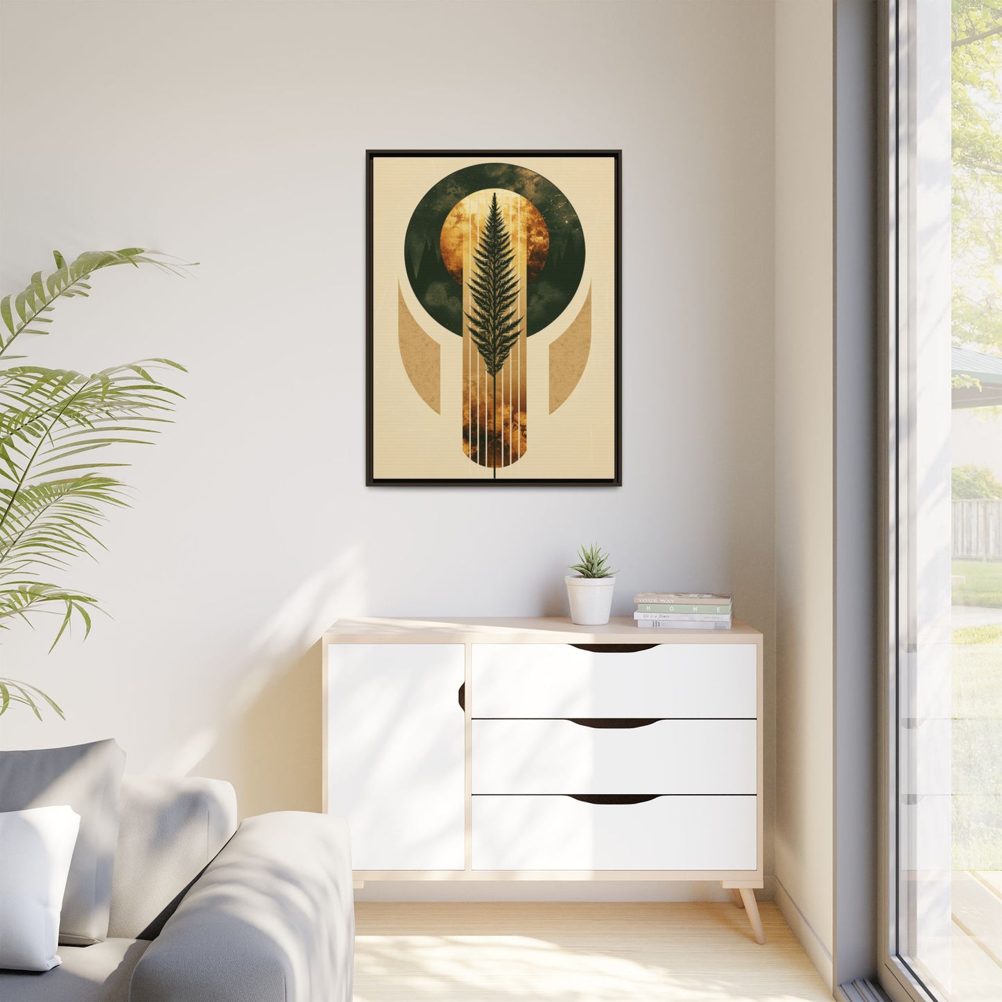 Framed Wall Art, Nature-Inspired Decor, Bohemian Home Accents, Gift for Nature Lovers, Relaxing Atmosphere, Wall Decor