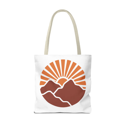 Sunrise Mountain Tote Bag, Eco-Friendly Shopping Bag, Adventure Tote, Summer Tote, Gift for Nature Lovers, Beach Bag