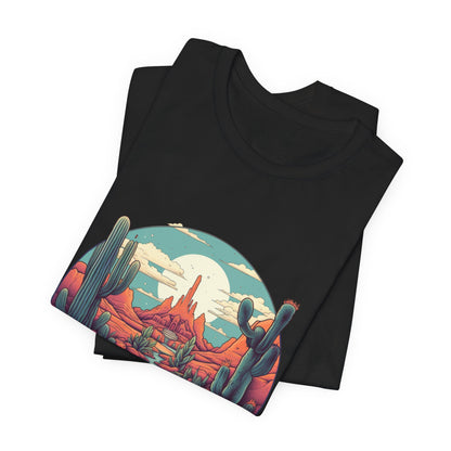 Desert Sunset Tee, Relaxed Fit Shirt, Nature Lover Gift, Casual Wear, Summer Vibes, Outdoor Adventure Clothing